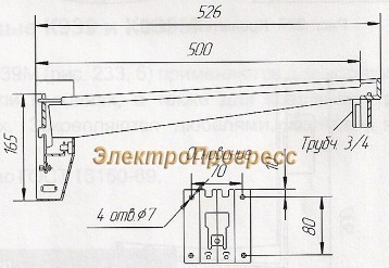 Кронштейн типа у 116 у3 для подвешивания светильников весом до 10 кг фото