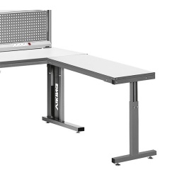 УС-1 Комфорт RAL 7035 (7012) Угловой стол. Антистатическое. Светло-серый (темно-серый)